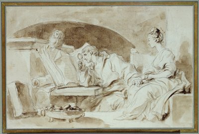 Young Woman Consulting a Necromancer by Jean Honore Fragonard